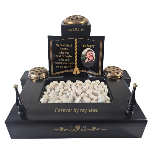 Pet Memorial Grave Ornament Heavy Duty Metal Base Personalised Tribute Kit
